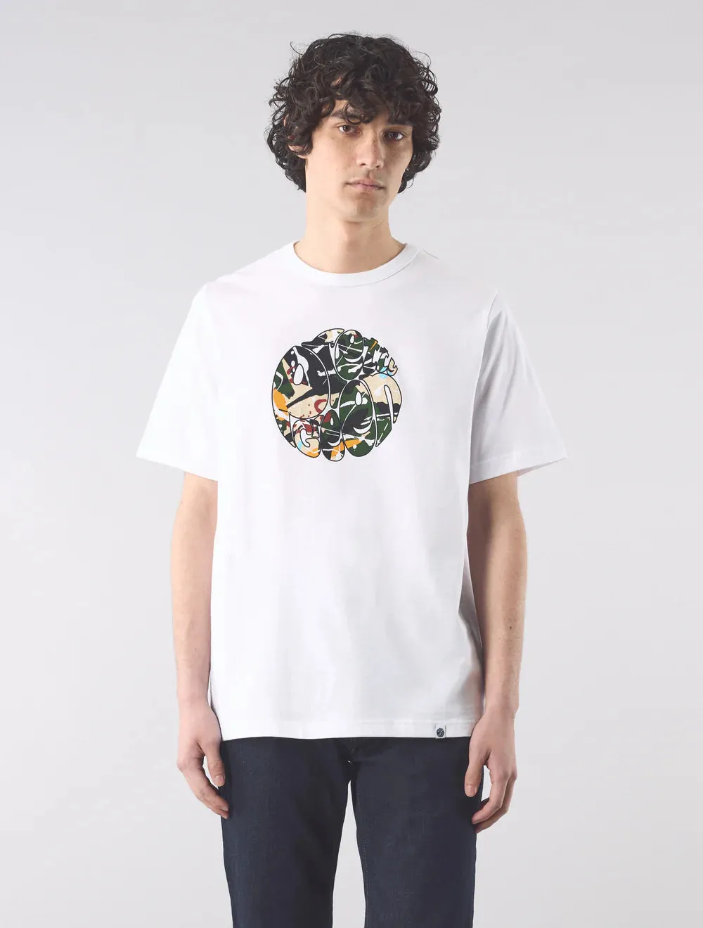 Pretty Green Convergence Logo T-Shirt In White