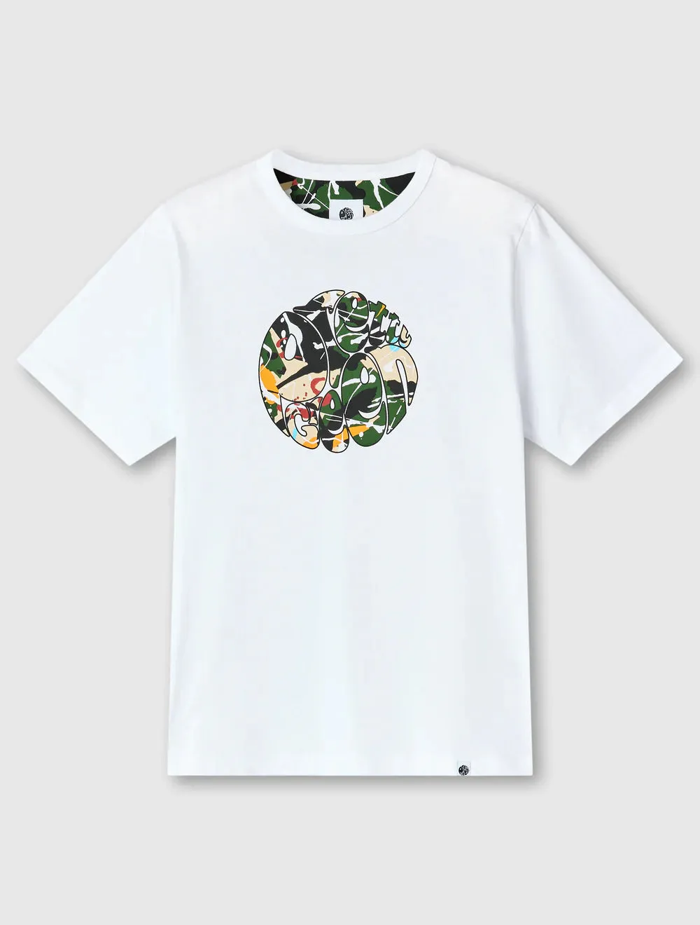 Pretty Green Convergence Logo T-Shirt In White