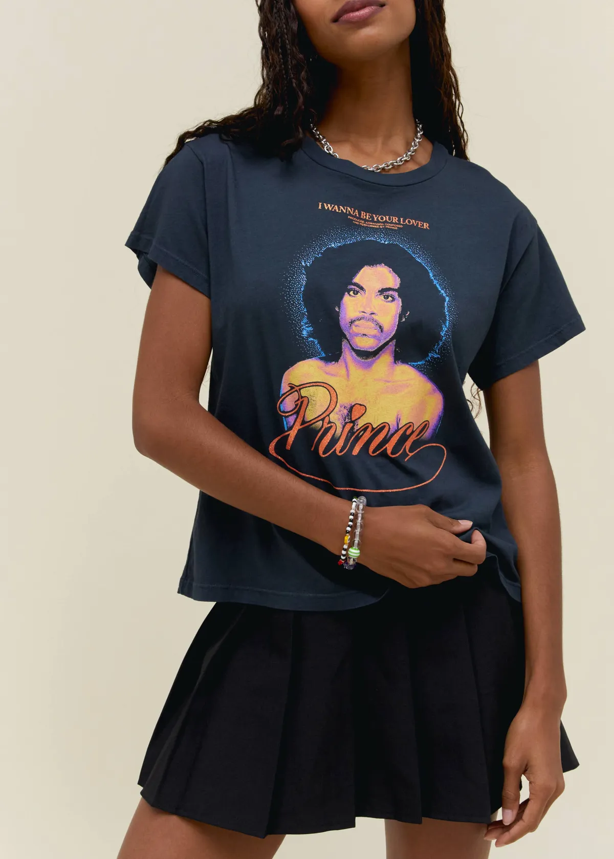 Prince I Wanna Be Your Lover Glitter Solo Tee