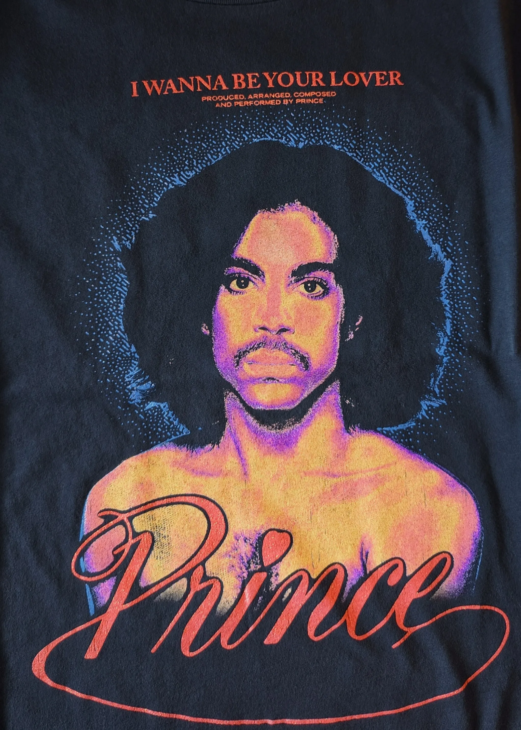 Prince I Wanna Be Your Lover Glitter Solo Tee