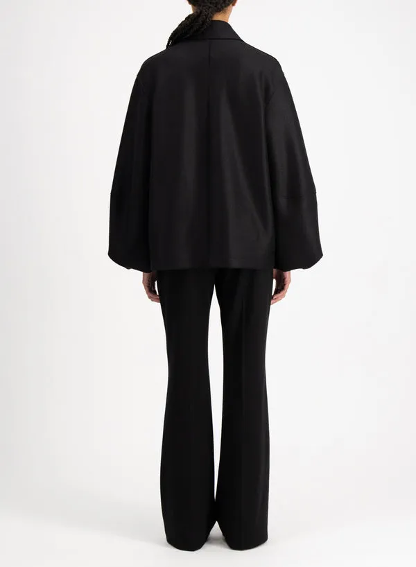 Puff Sleeves Jacket Pressed Wool