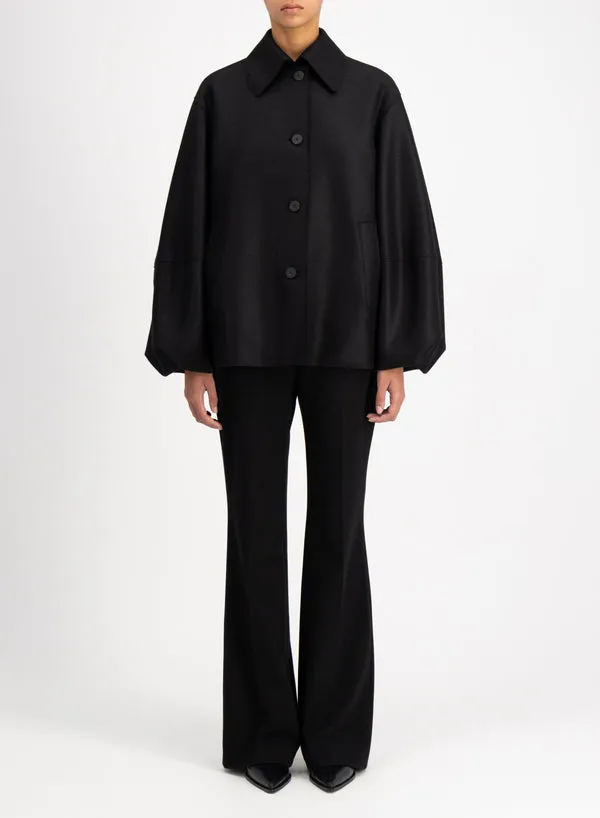 Puff Sleeves Jacket Pressed Wool