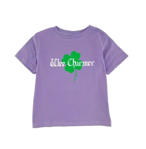 Purple Wee Charmer Tee, 4 Leaf Clover Shirt for Saint Patrick’s Day