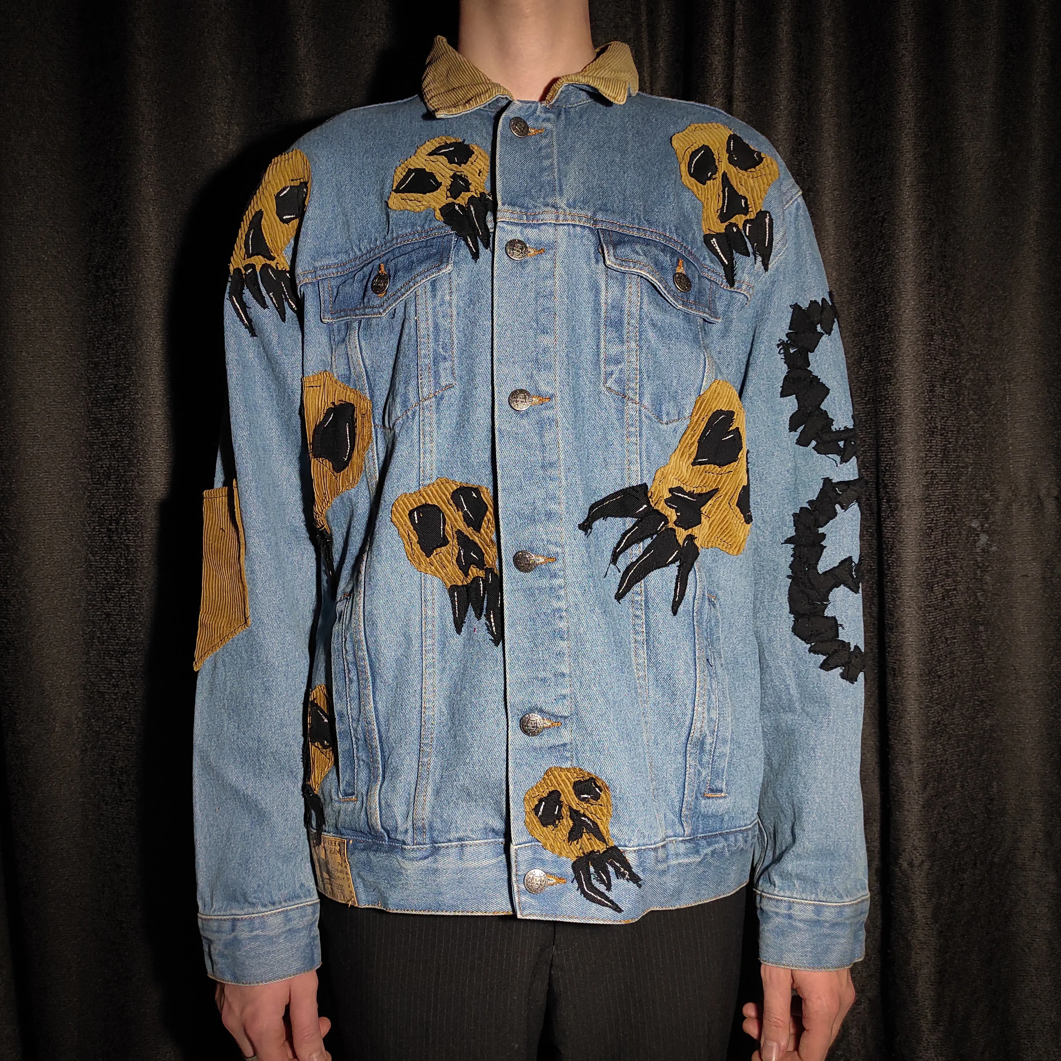 "departed" denim jacket