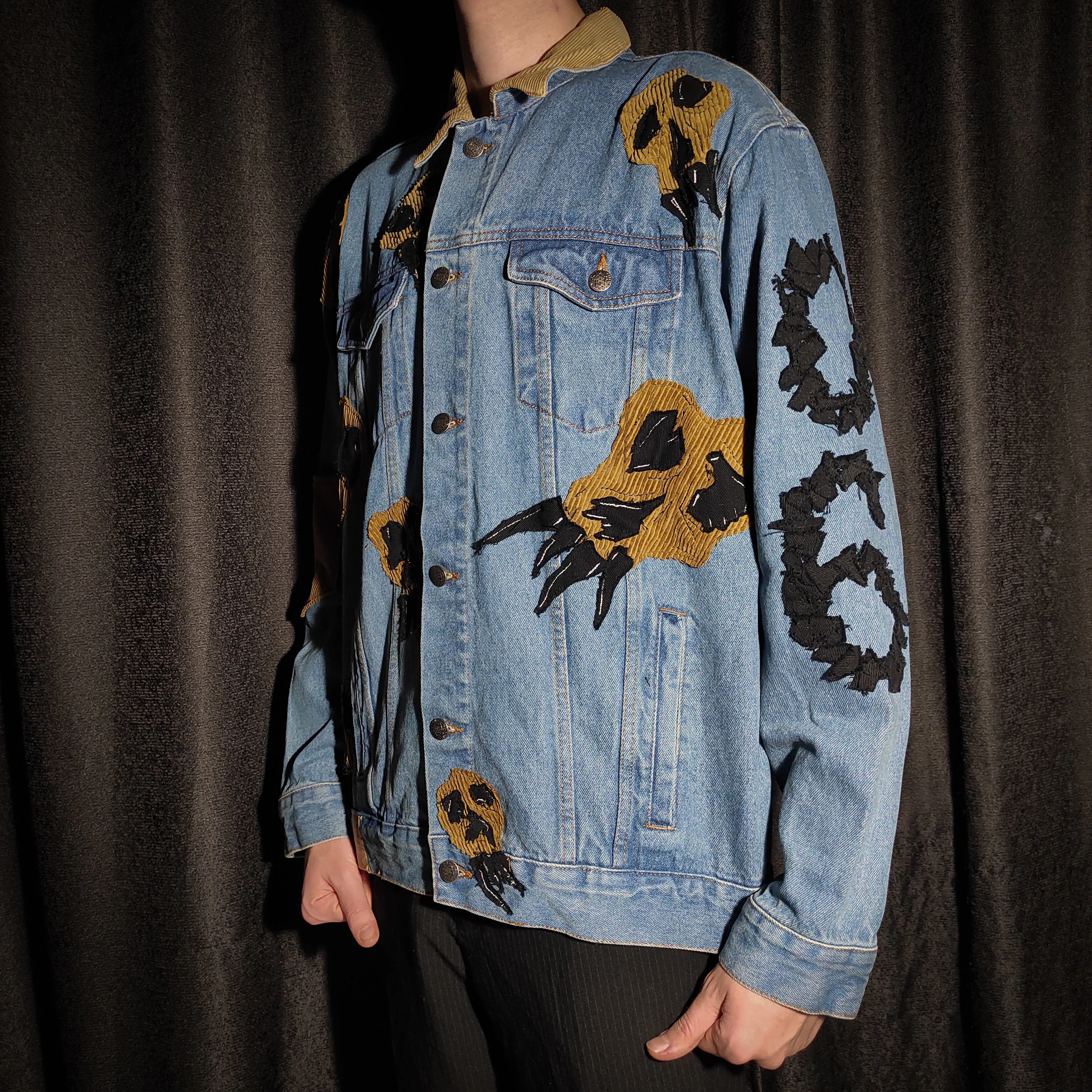 "departed" denim jacket