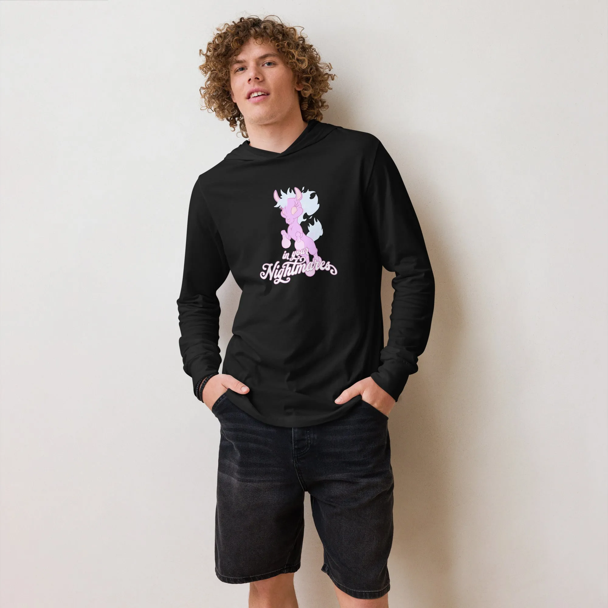 "In Your Nightmares" Hooded long-sleeve tee