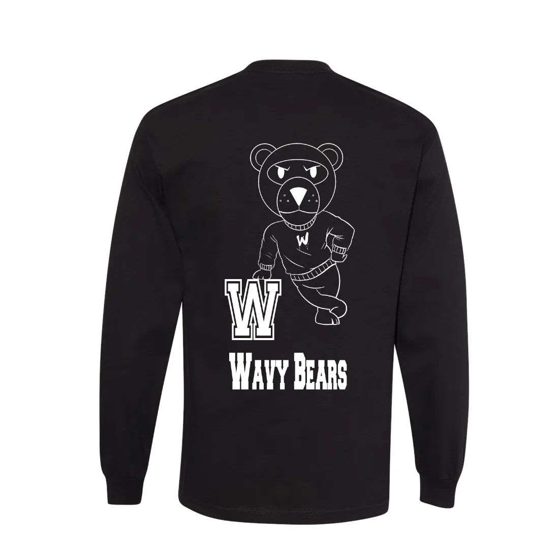 "Wavy U" Long Sleeve Tee