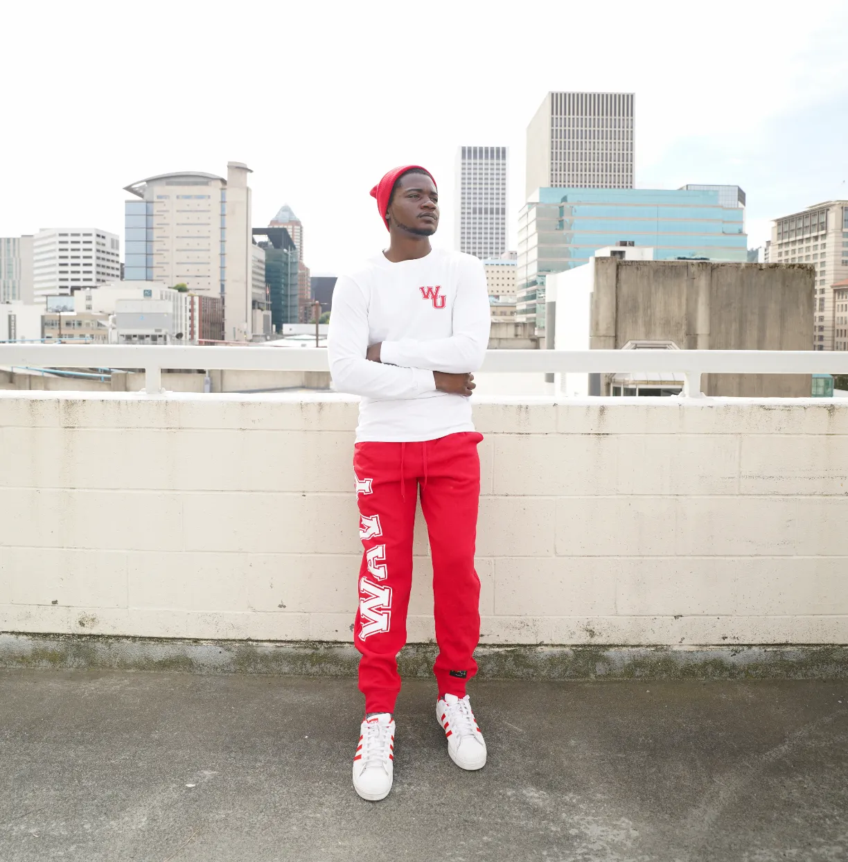 "Wavy U" Long Sleeve Tee