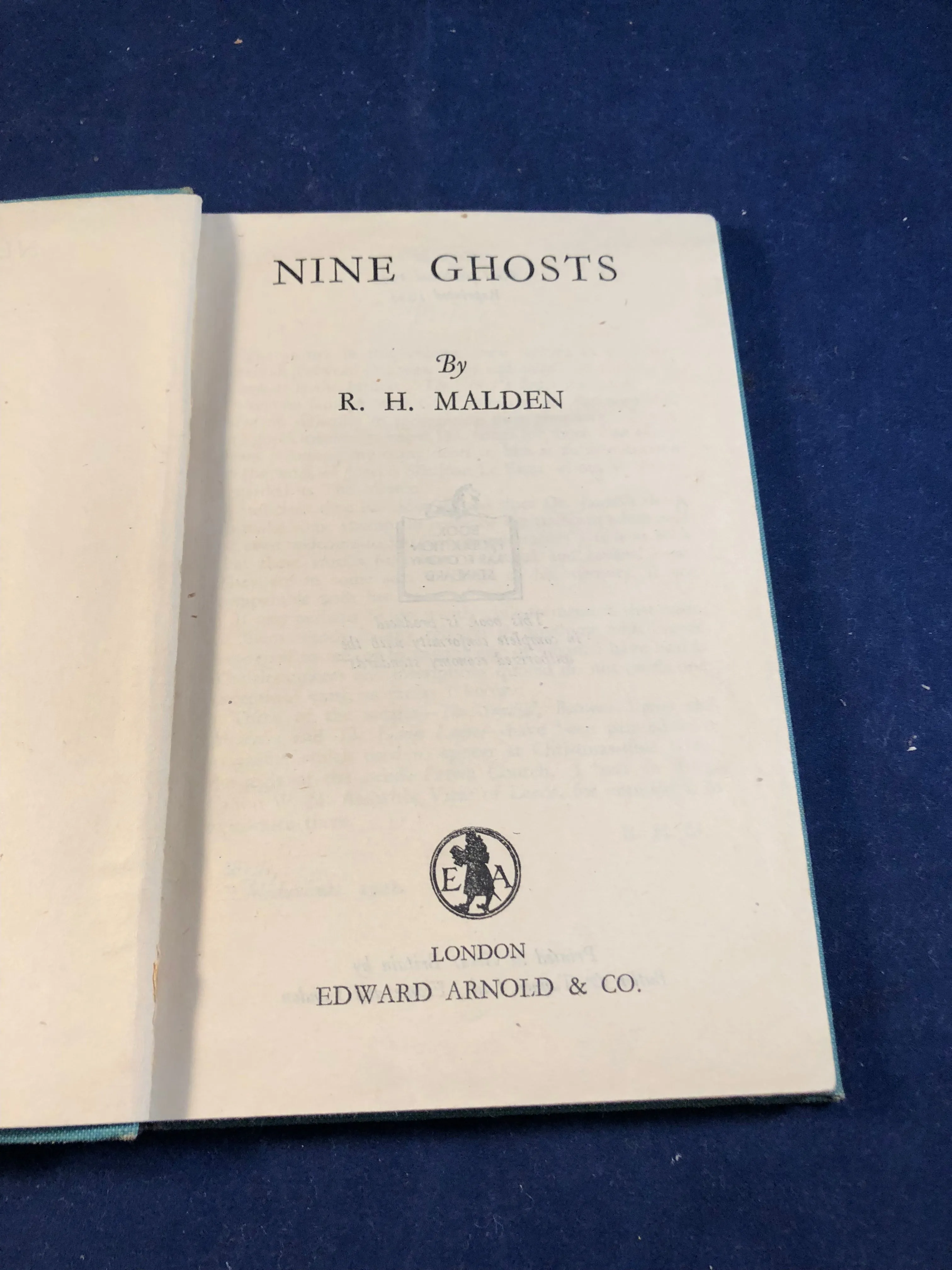 R. H. Malden - Nine Ghosts, Edward Arnold 1944, 1st Edition, 2nd Printing