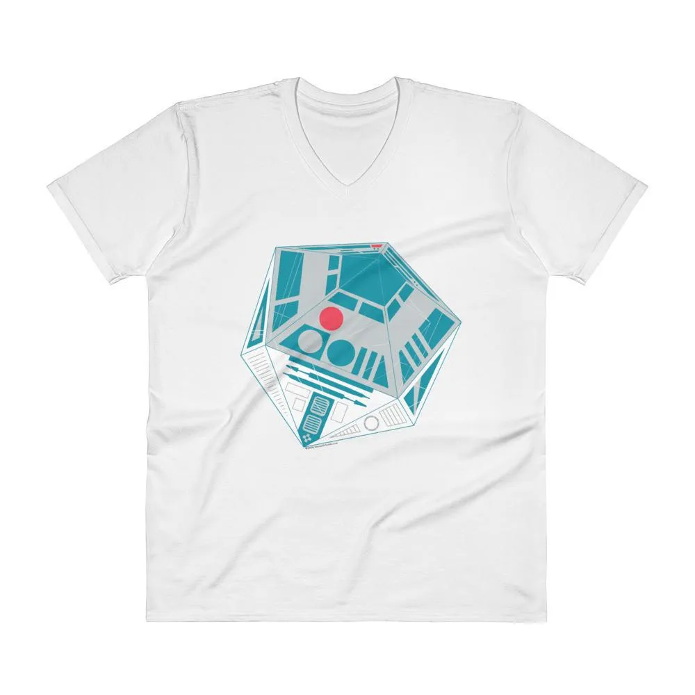 R2-D20 Sci-fi Gaming Dice V-Neck T-Shirt