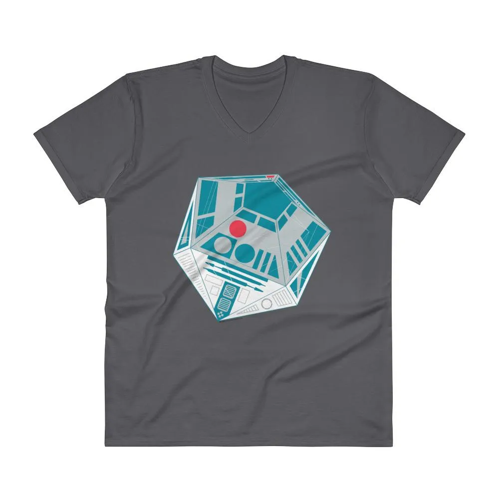R2-D20 Sci-fi Gaming Dice V-Neck T-Shirt