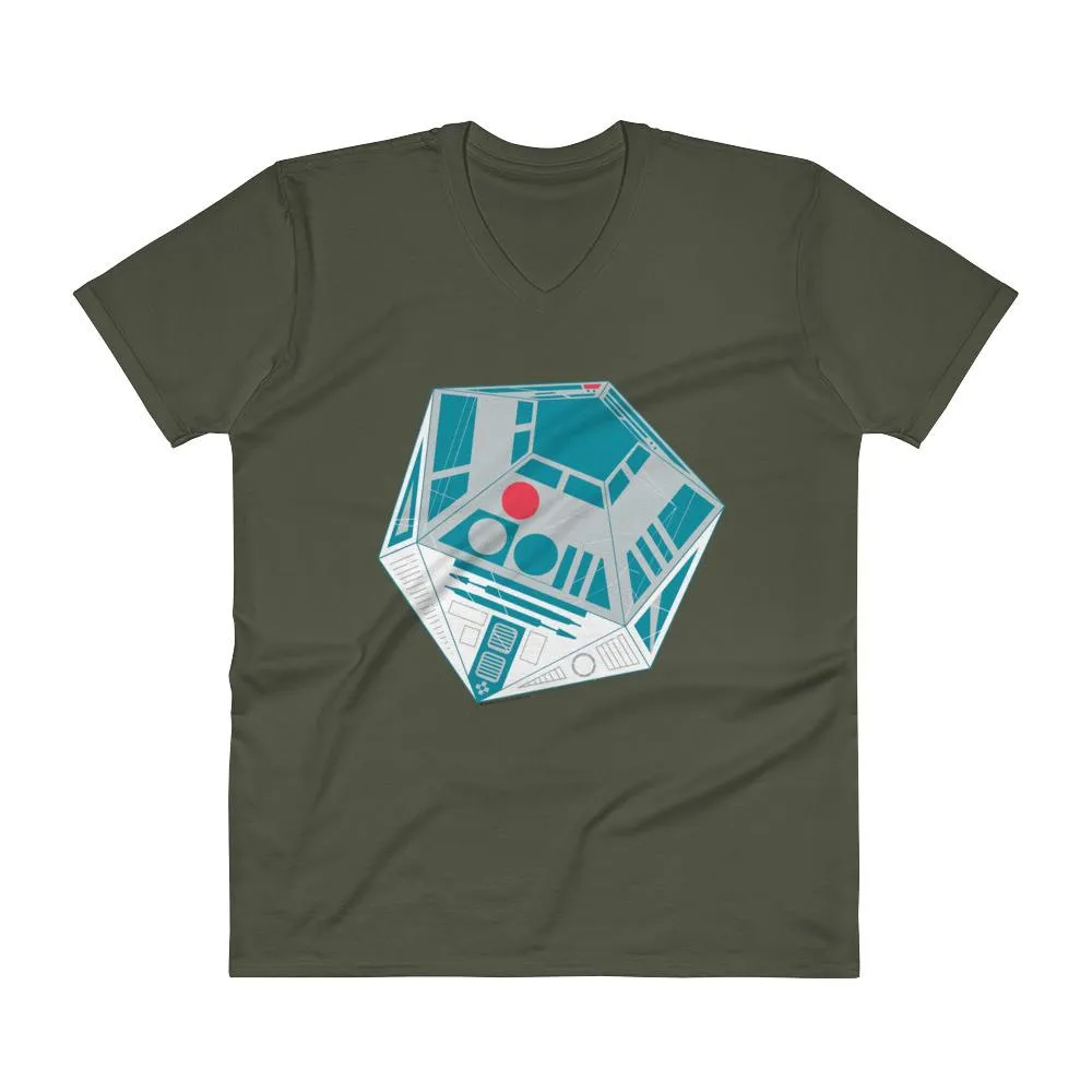 R2-D20 Sci-fi Gaming Dice V-Neck T-Shirt