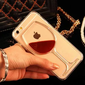 Red Wine Transparent Phone Case For iPhone 7 | 7 Plus