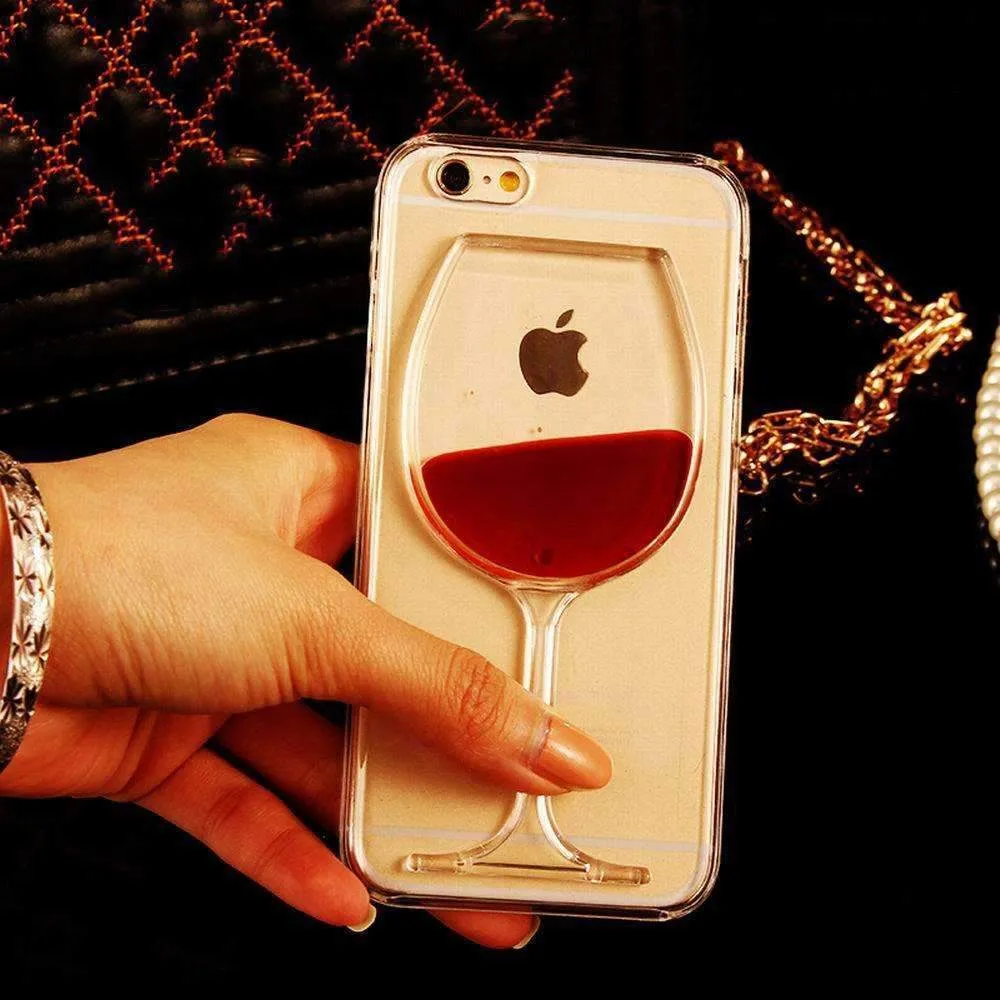 Red Wine Transparent Phone Case For iPhone 7 | 7 Plus