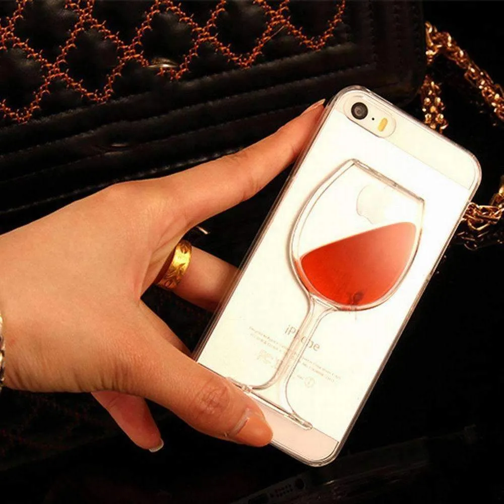 Red Wine Transparent Phone Case For iPhone 7 | 7 Plus