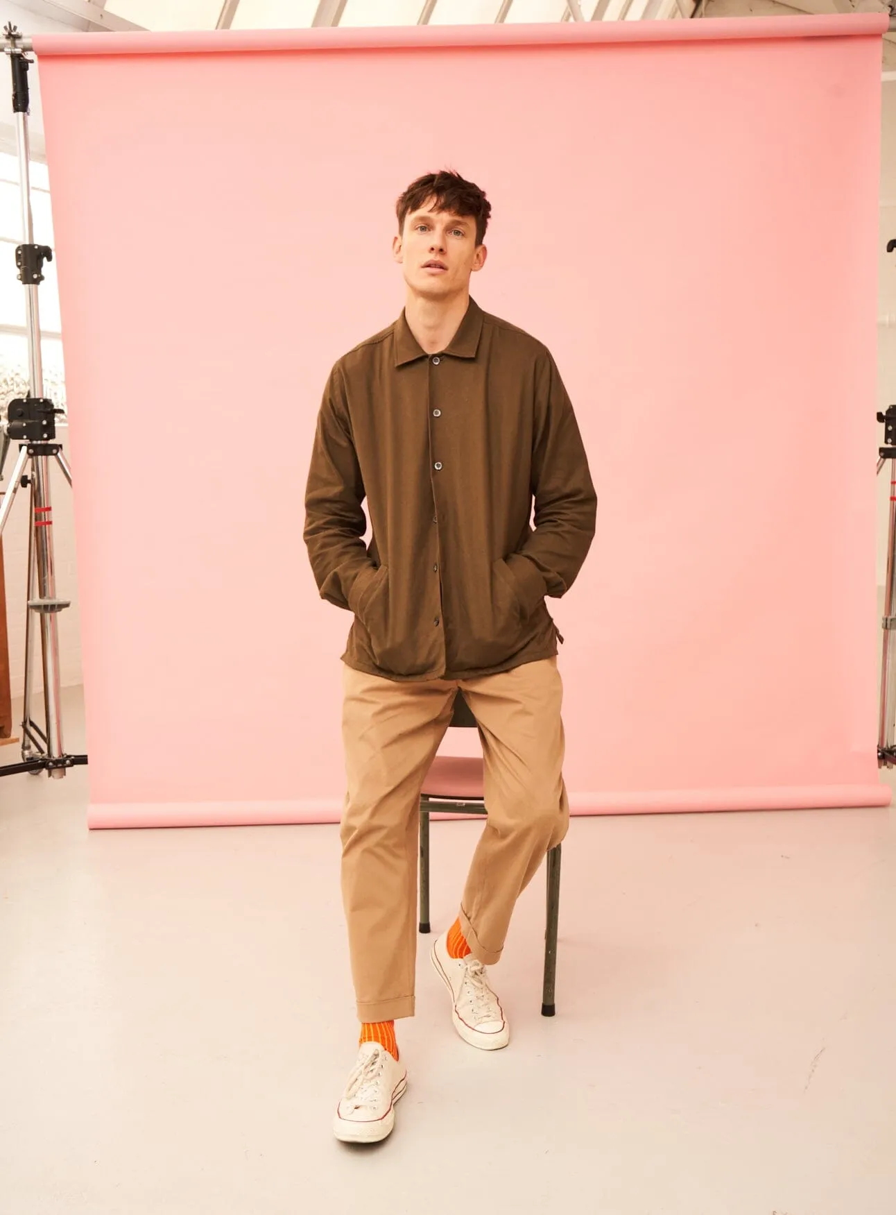 Regenerative Cotton Flannel Dorset Moss St James Overshirt