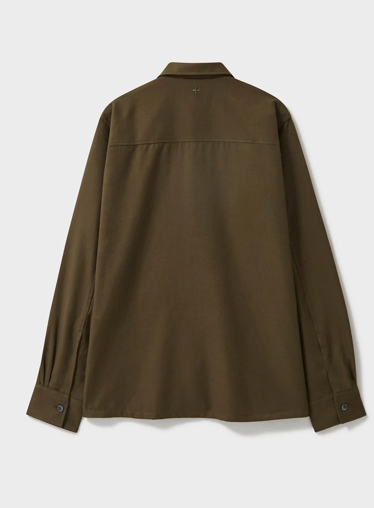 Regenerative Cotton Flannel Dorset Moss St James Overshirt