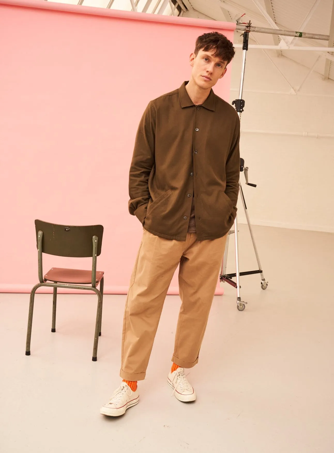 Regenerative Cotton Flannel Dorset Moss St James Overshirt