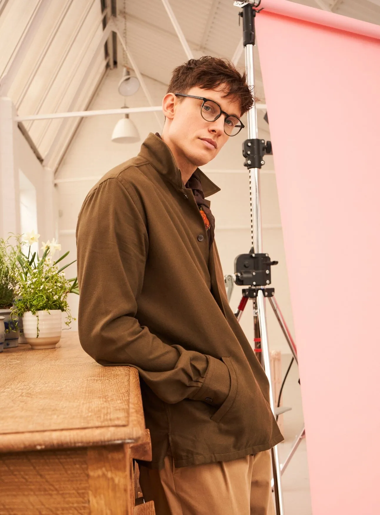 Regenerative Cotton Flannel Dorset Moss St James Overshirt