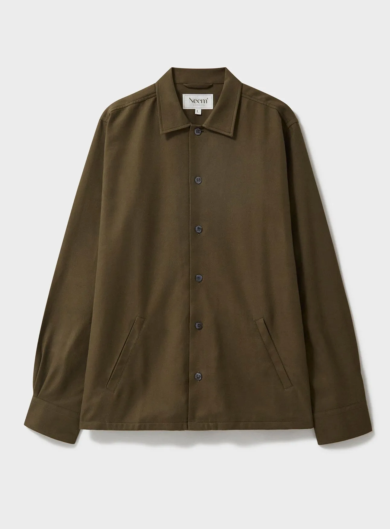Regenerative Cotton Flannel Dorset Moss St James Overshirt
