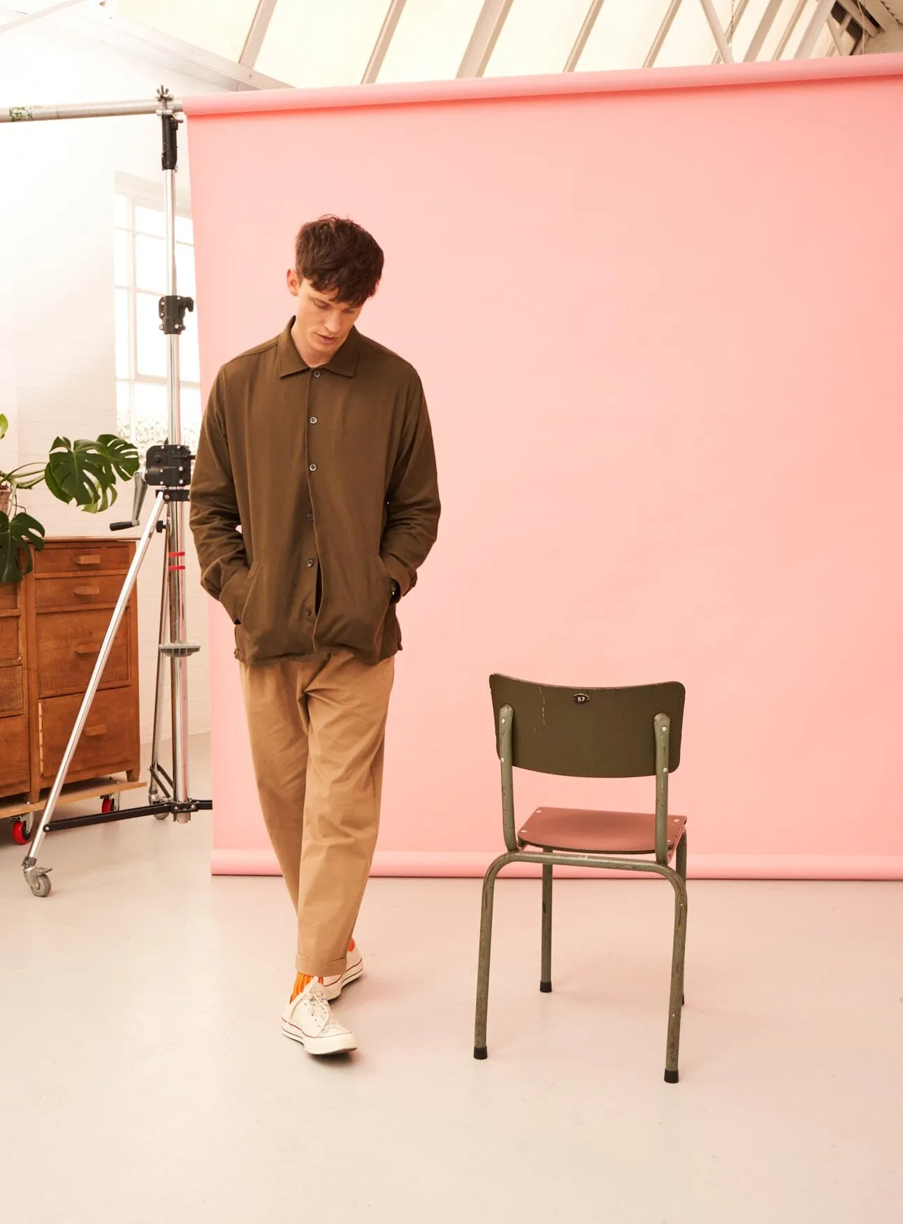 Regenerative Cotton Flannel Dorset Moss St James Overshirt