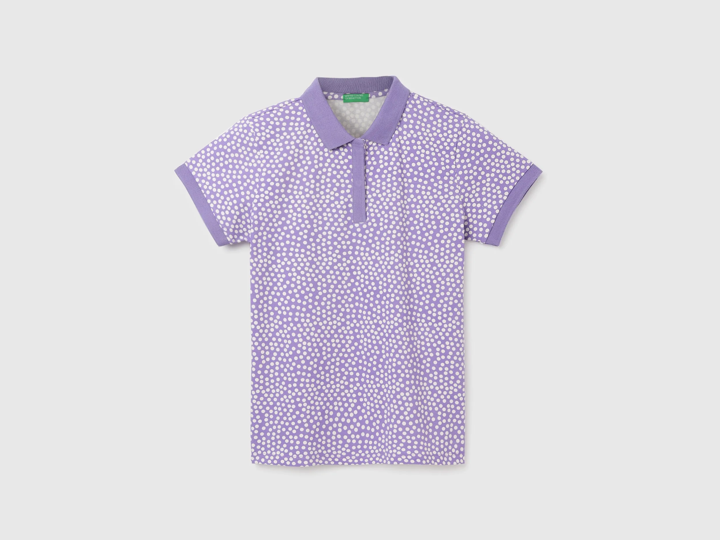 Regular Fit Polo Neck Printed Women's T-Shirt