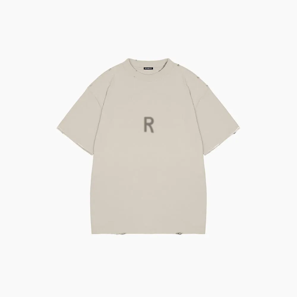 Relaxed Drop Shoulder Tee - Bone