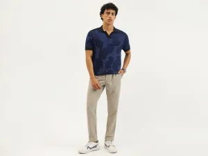 Relaxed Fit Johny Collar Abstract T-shirt