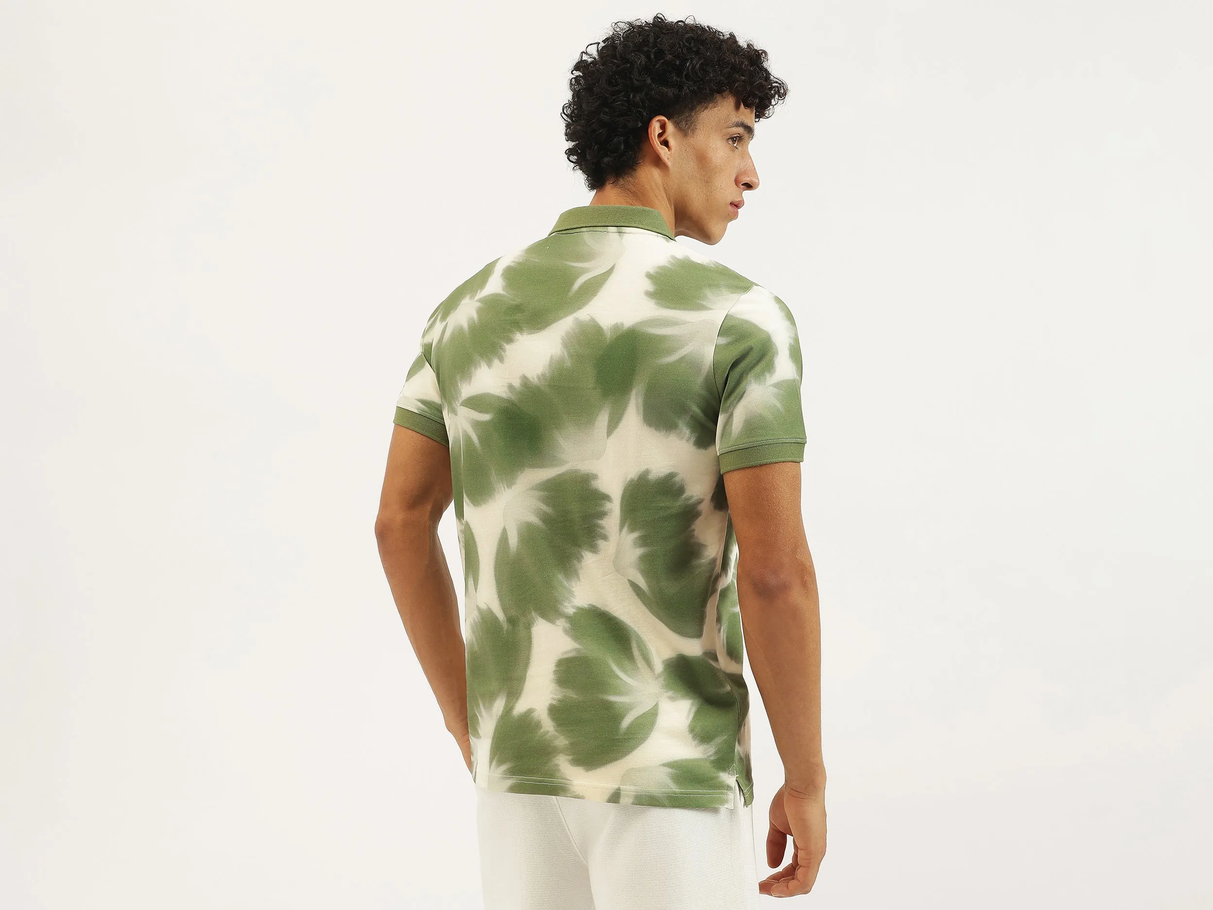 Relaxed Fit Johny Collar Printed T-shirt