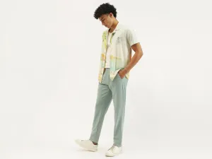 Relaxed Fit Resort Collar Palm Tree Print Shirt