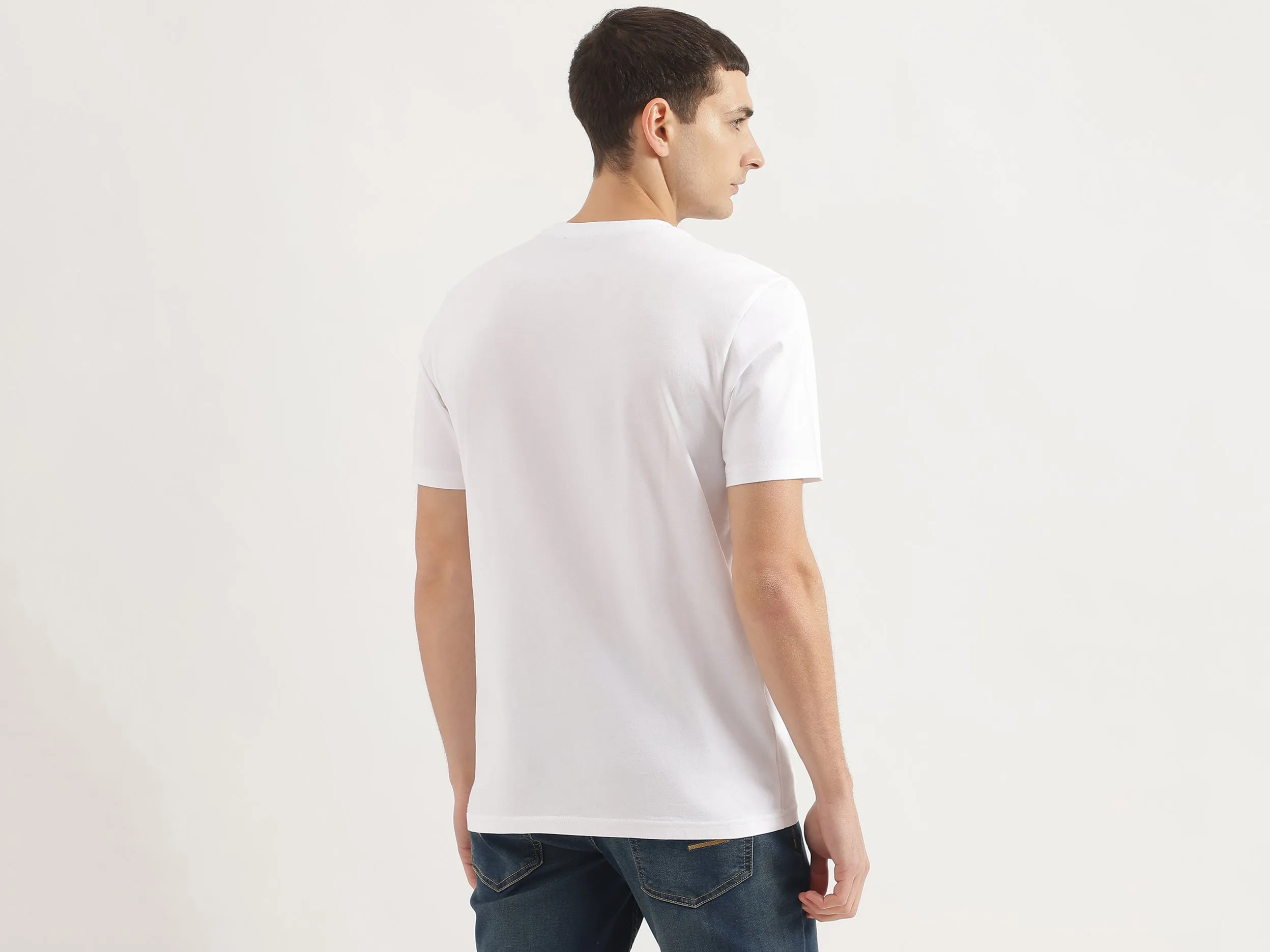 Relaxed Fit Round Neck Graphic Print T-Shirt