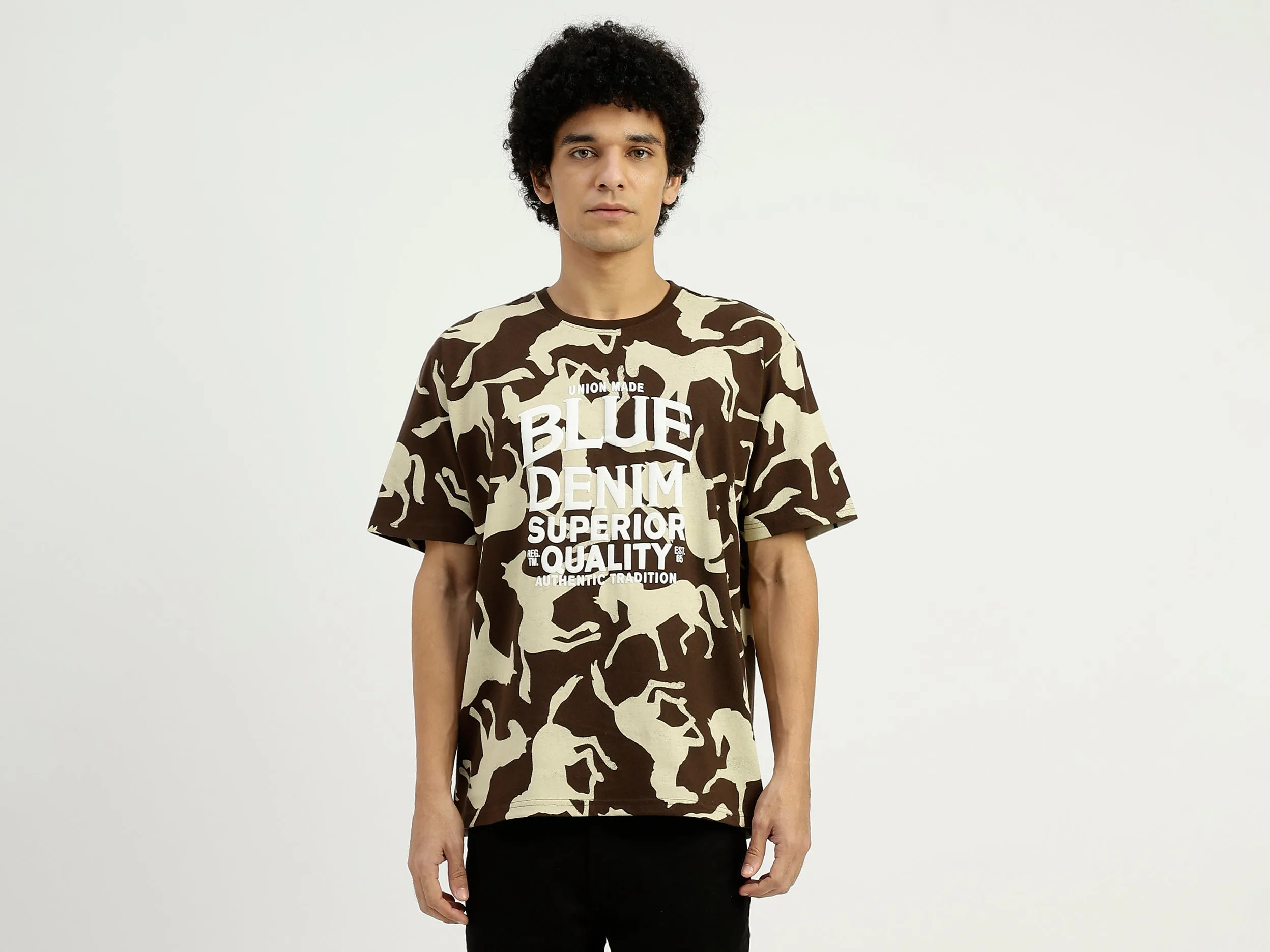 Relaxed Fit Round Neck Printed T-Shirt