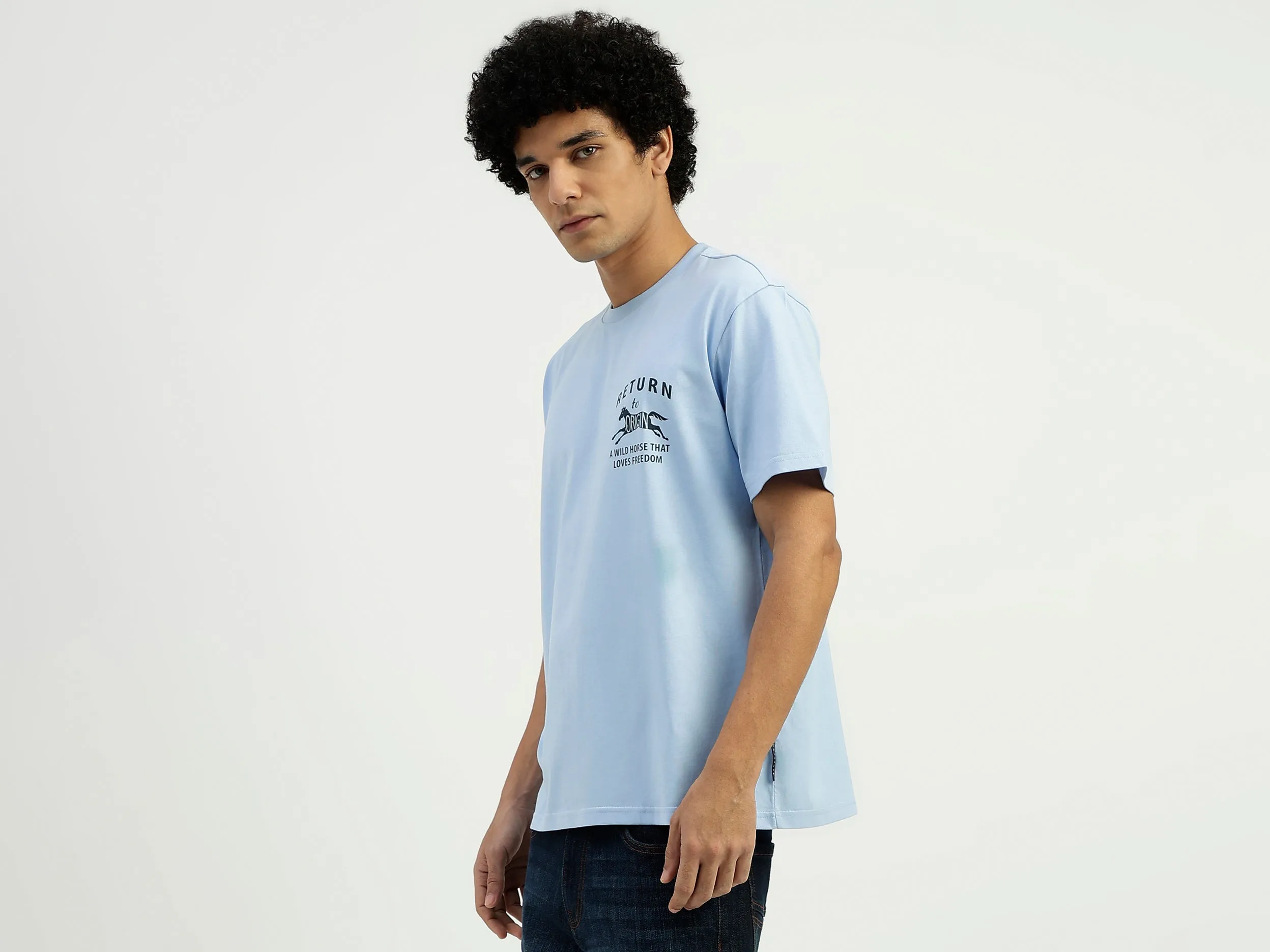 Relaxed Fit Round Neck Printed T-Shirt