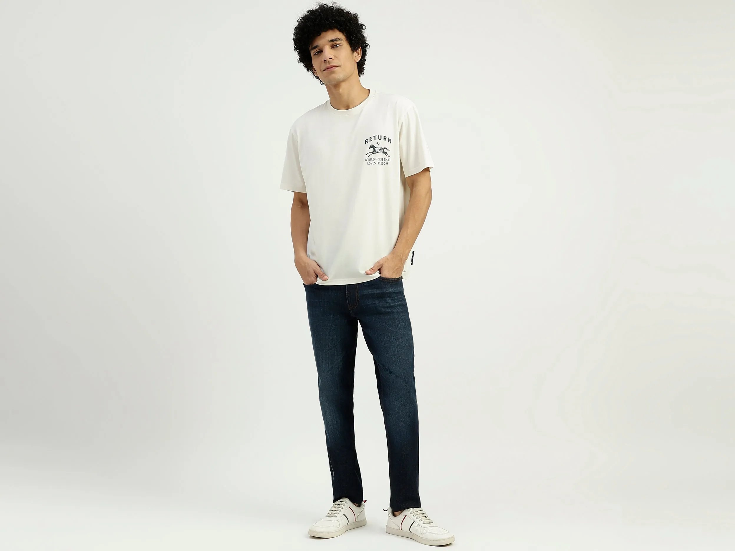 Relaxed Fit Round Neck Printed T-Shirt