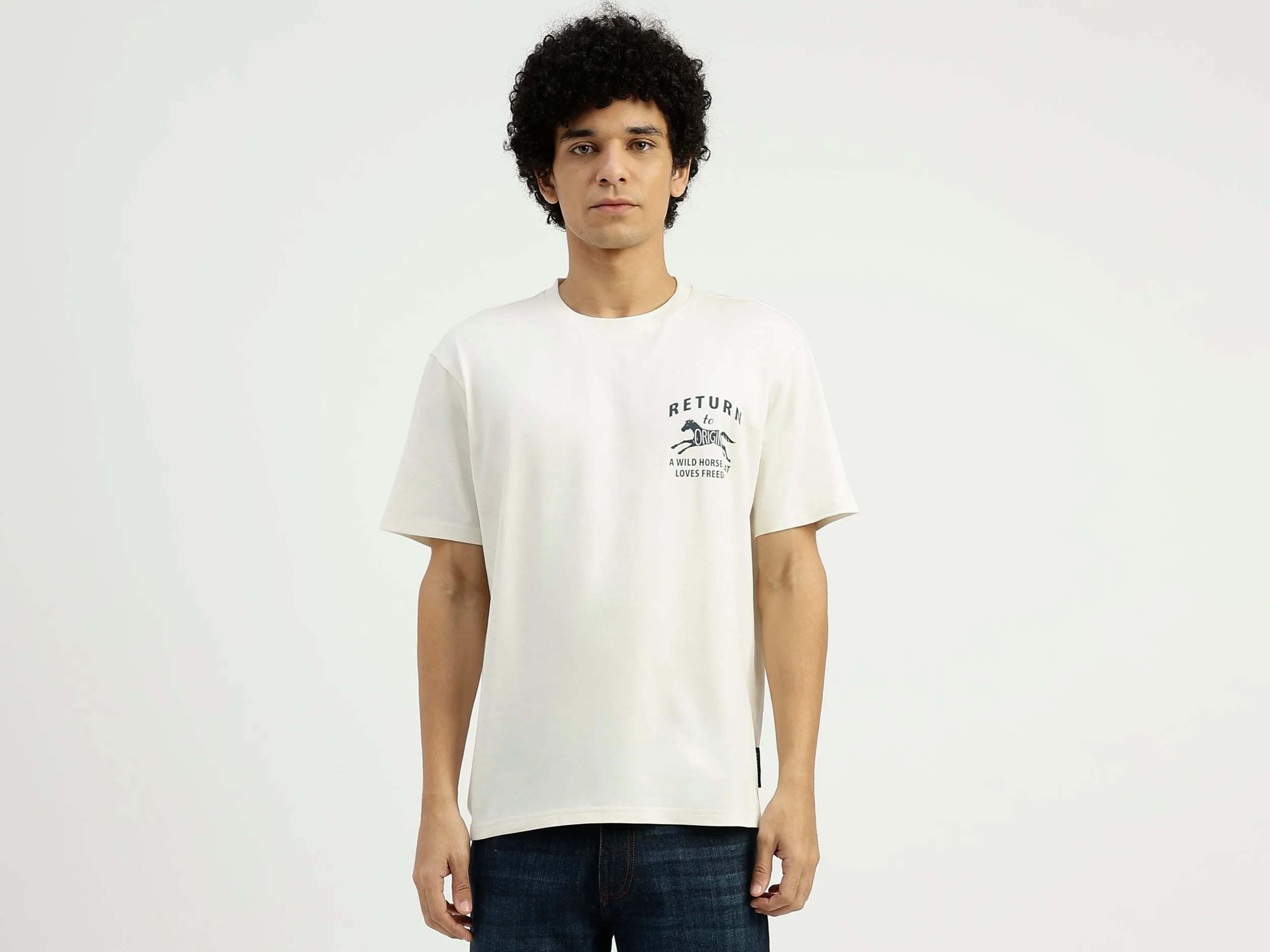 Relaxed Fit Round Neck Printed T-Shirt