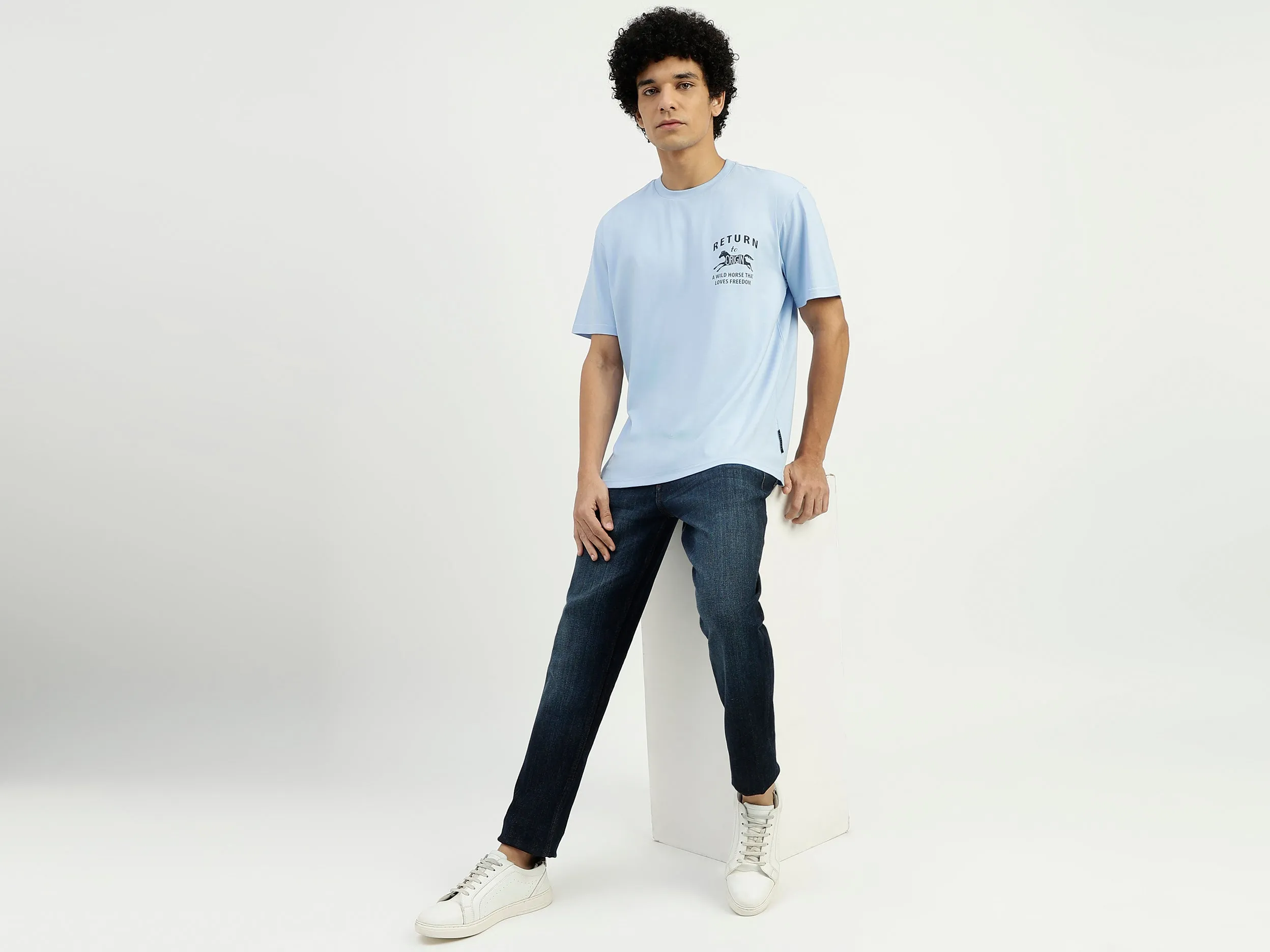 Relaxed Fit Round Neck Printed T-Shirt