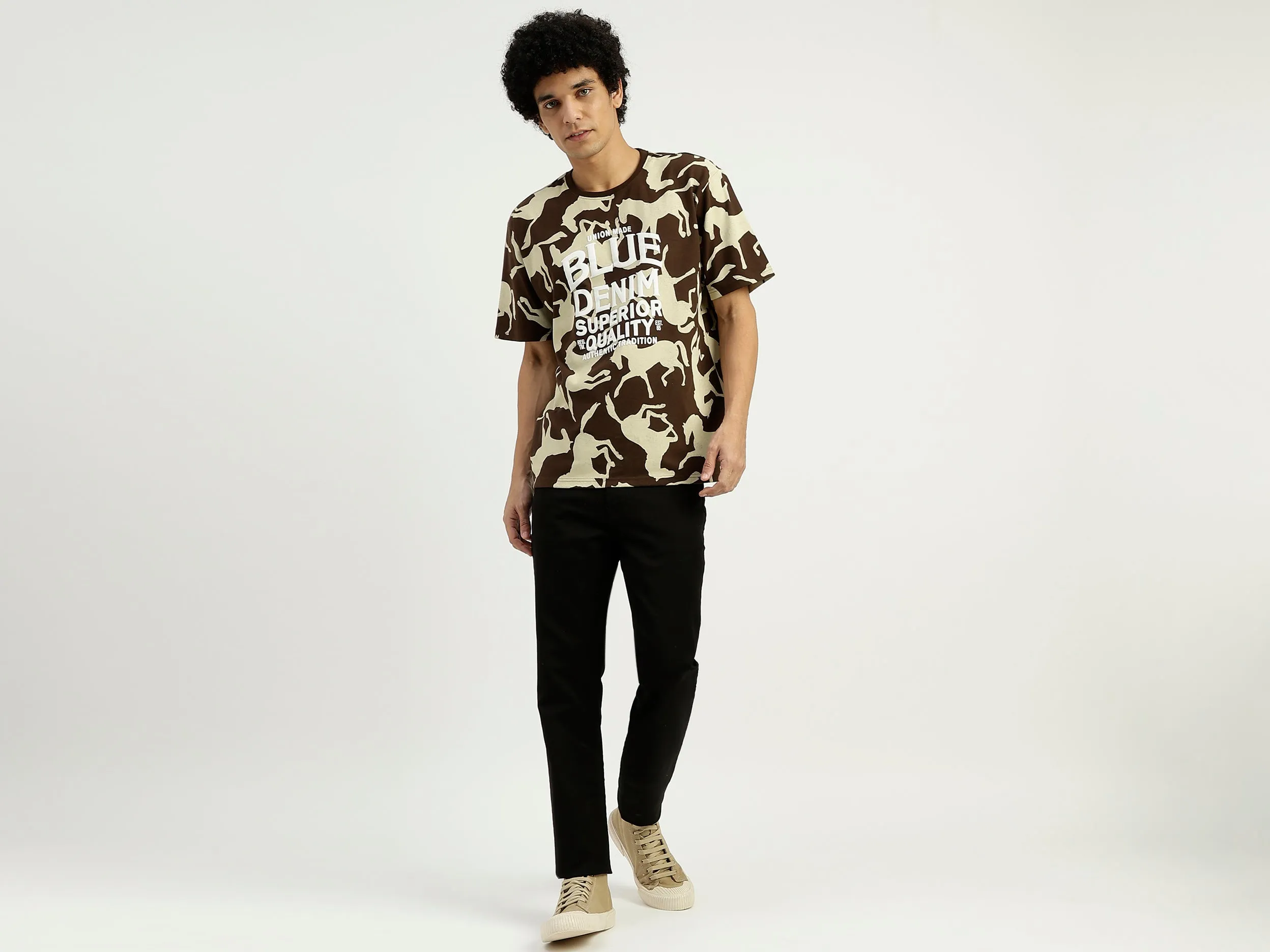 Relaxed Fit Round Neck Printed T-Shirt