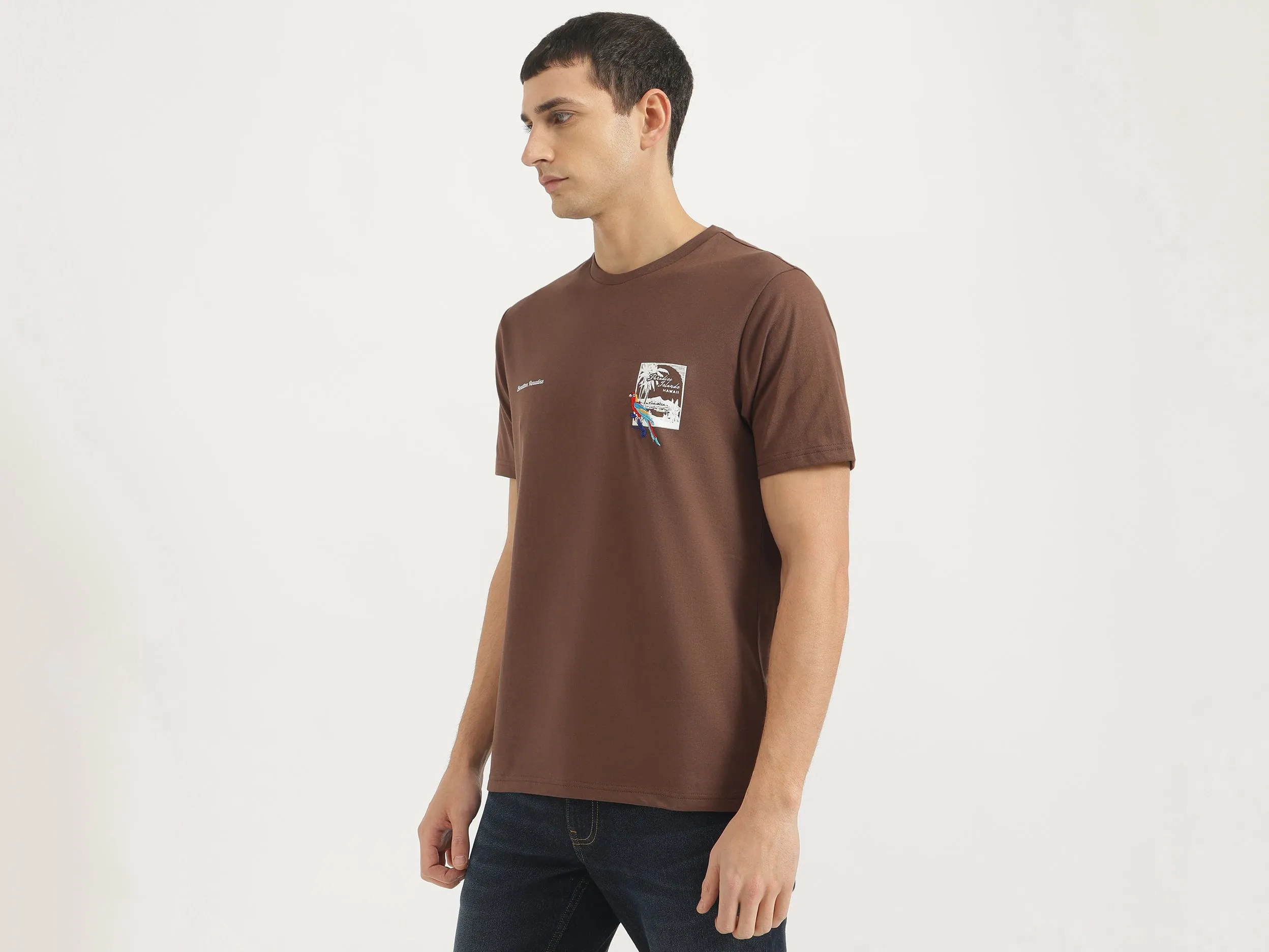 Relaxed Fit Round Neck Solid Tshirt