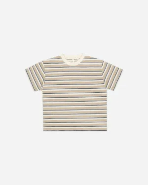 Relaxed Tee || Blue Vintage Stripe