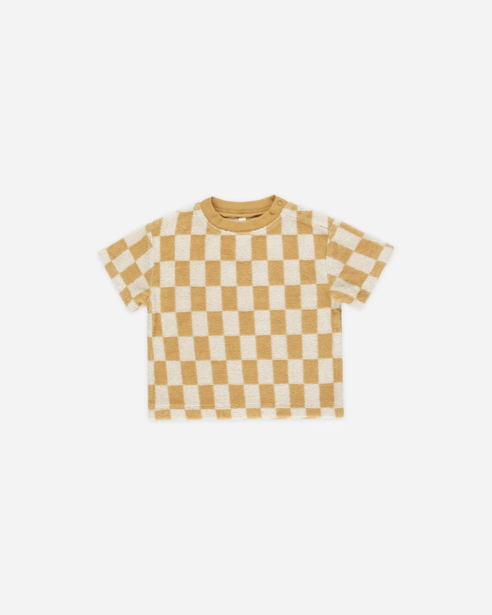 Relaxed Tee || Marigold Check