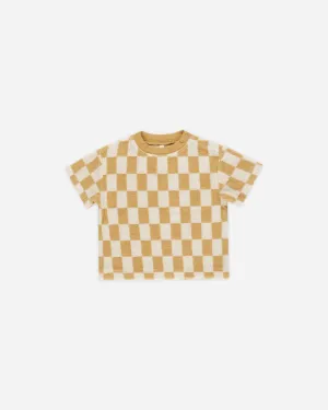 Relaxed Tee || Marigold Check