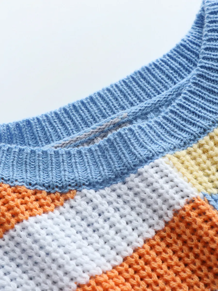 Roberta Stripe Multi Color Knit Top