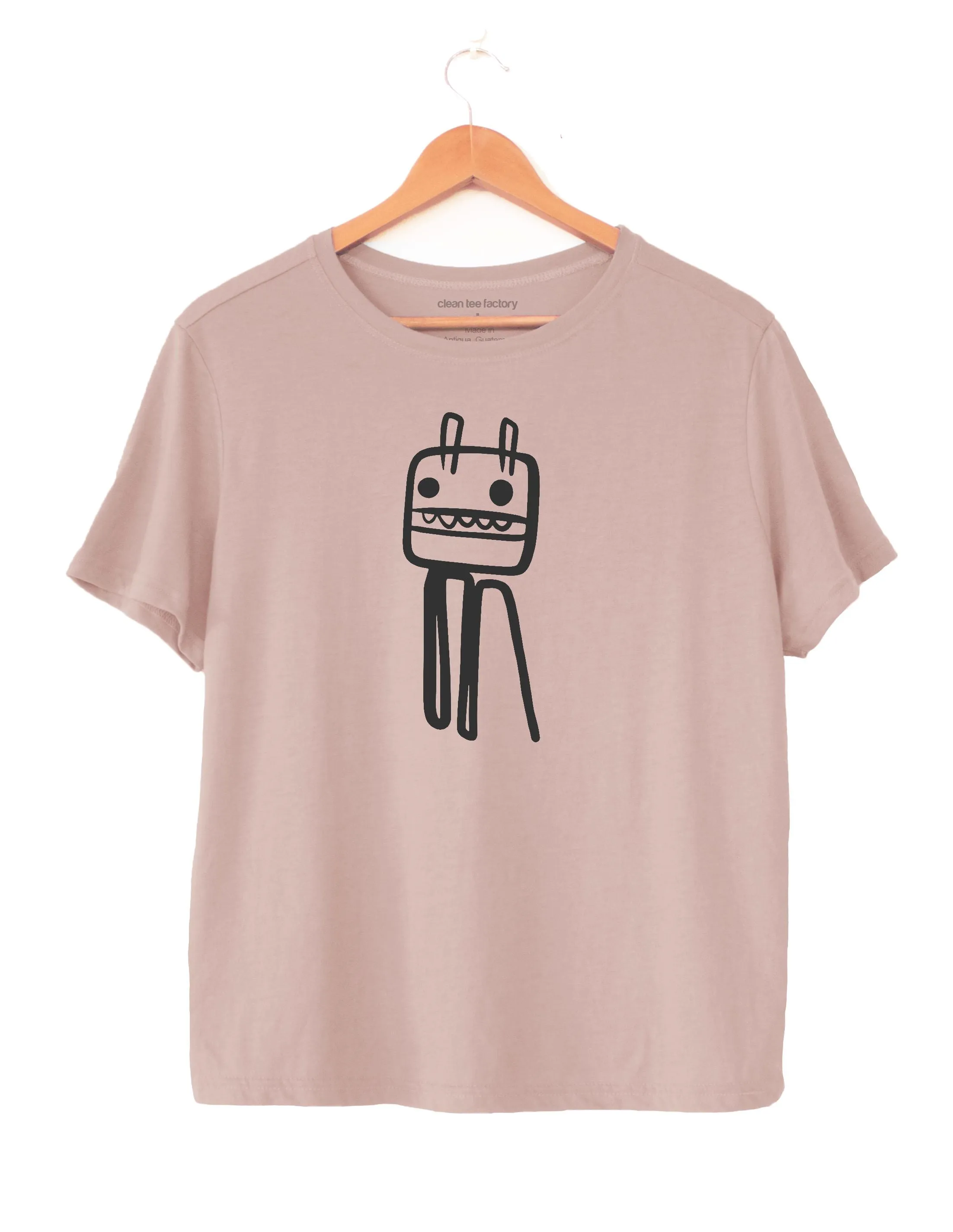 ROBOT - Women's Boxy Tee in Butter Soft Cotton/Modal