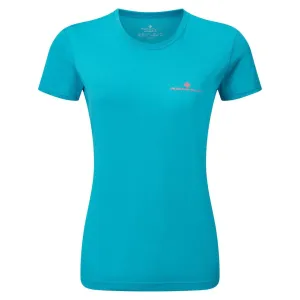 Ronhill Core S/S Tee (Womens) - Azure/Hot Pink