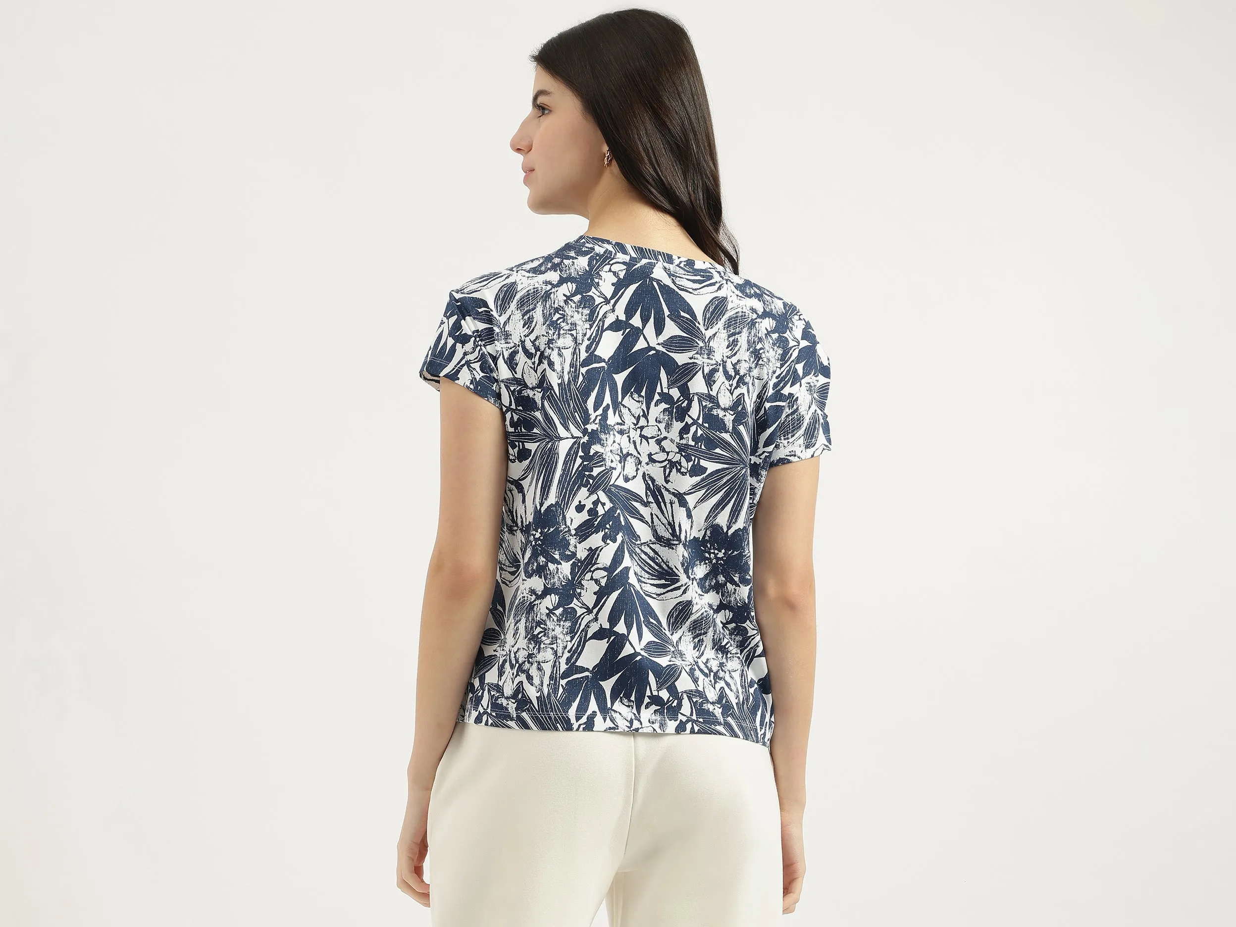 Round Neck Tropical T-shirt