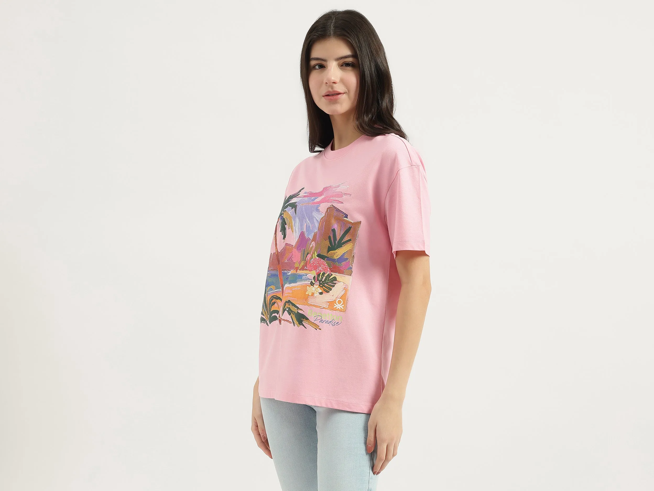 Round Neck Tropical T-shirt