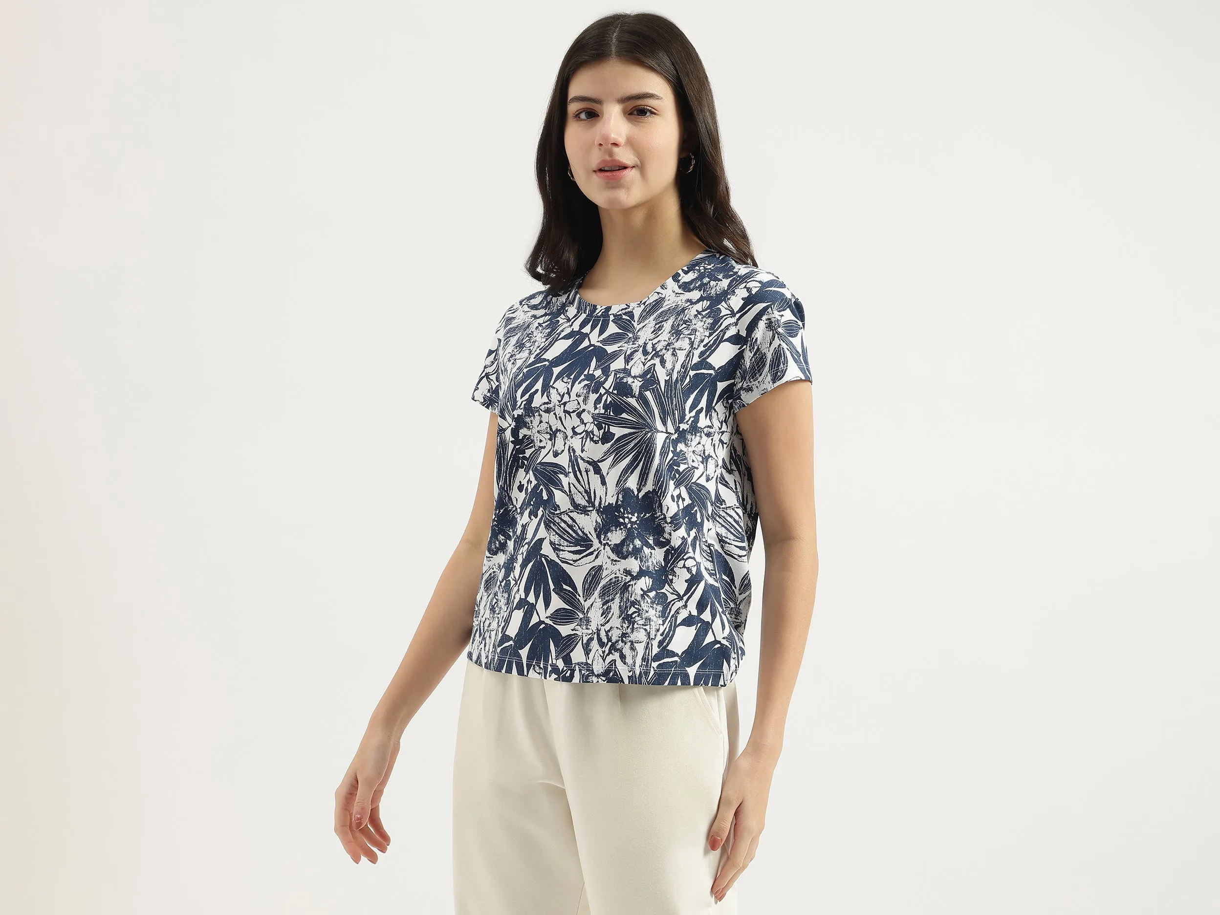 Round Neck Tropical T-shirt