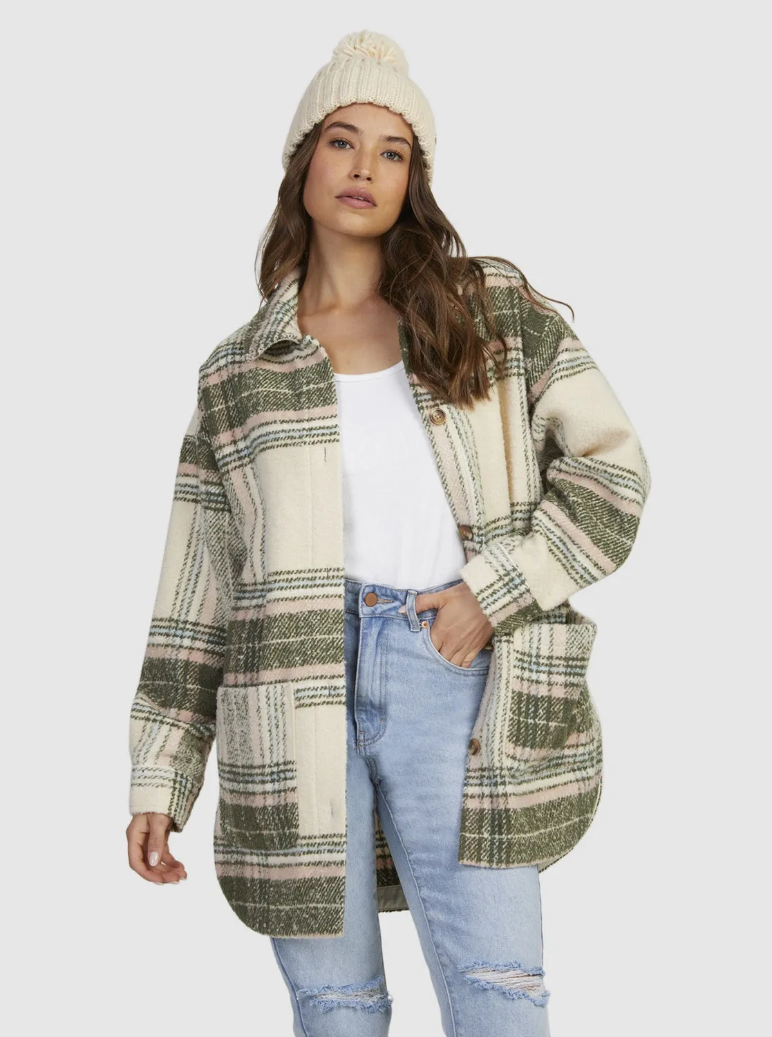 Roxy Checking It Out Jacket OLAN PLAID TAPIOCA
