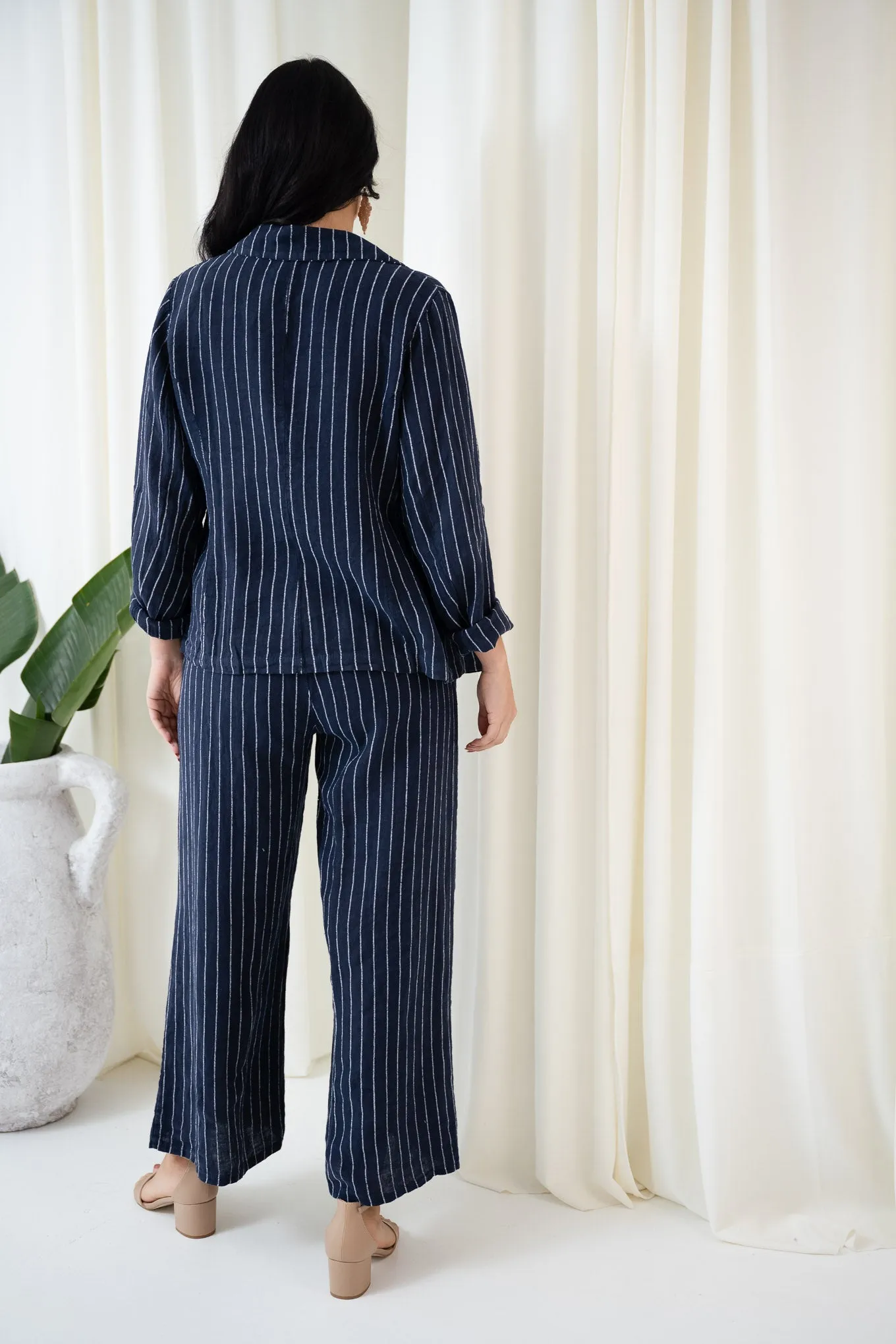 Salvatore Linen Blazer | Navy