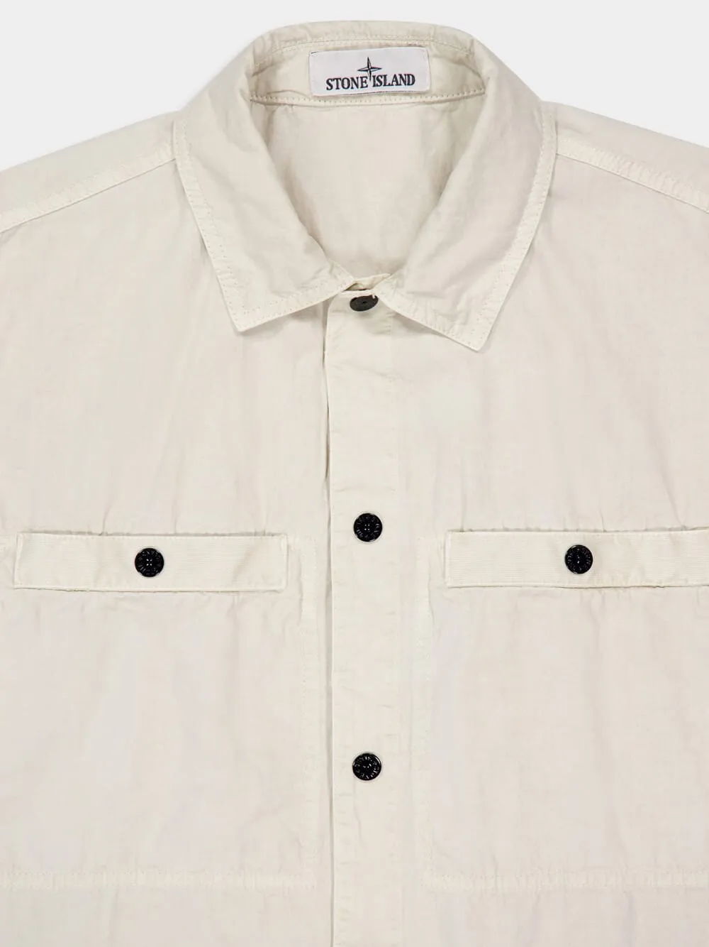 Sand Beige Compass Patch Overshirt